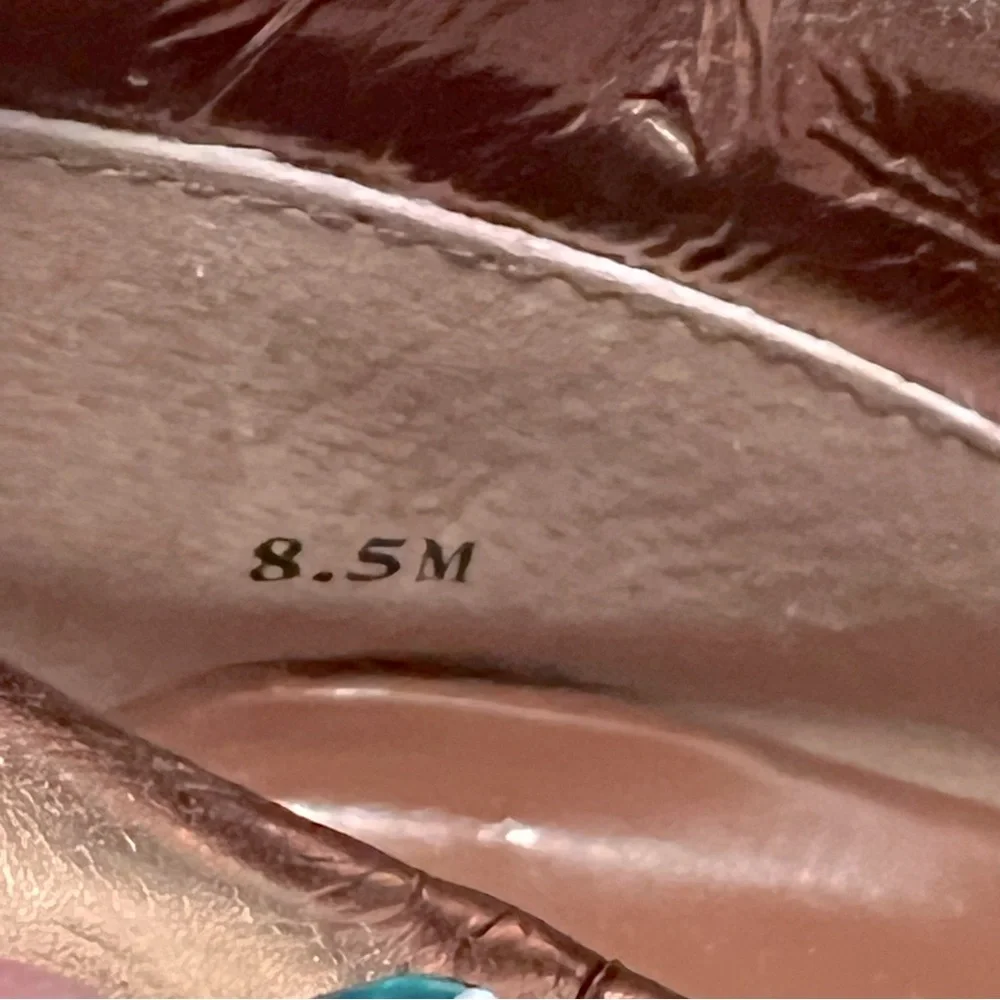 NEW Matt Bernson Brown Leather Zip Wedge Heel Bootie w/ Faux Sherpa Trim